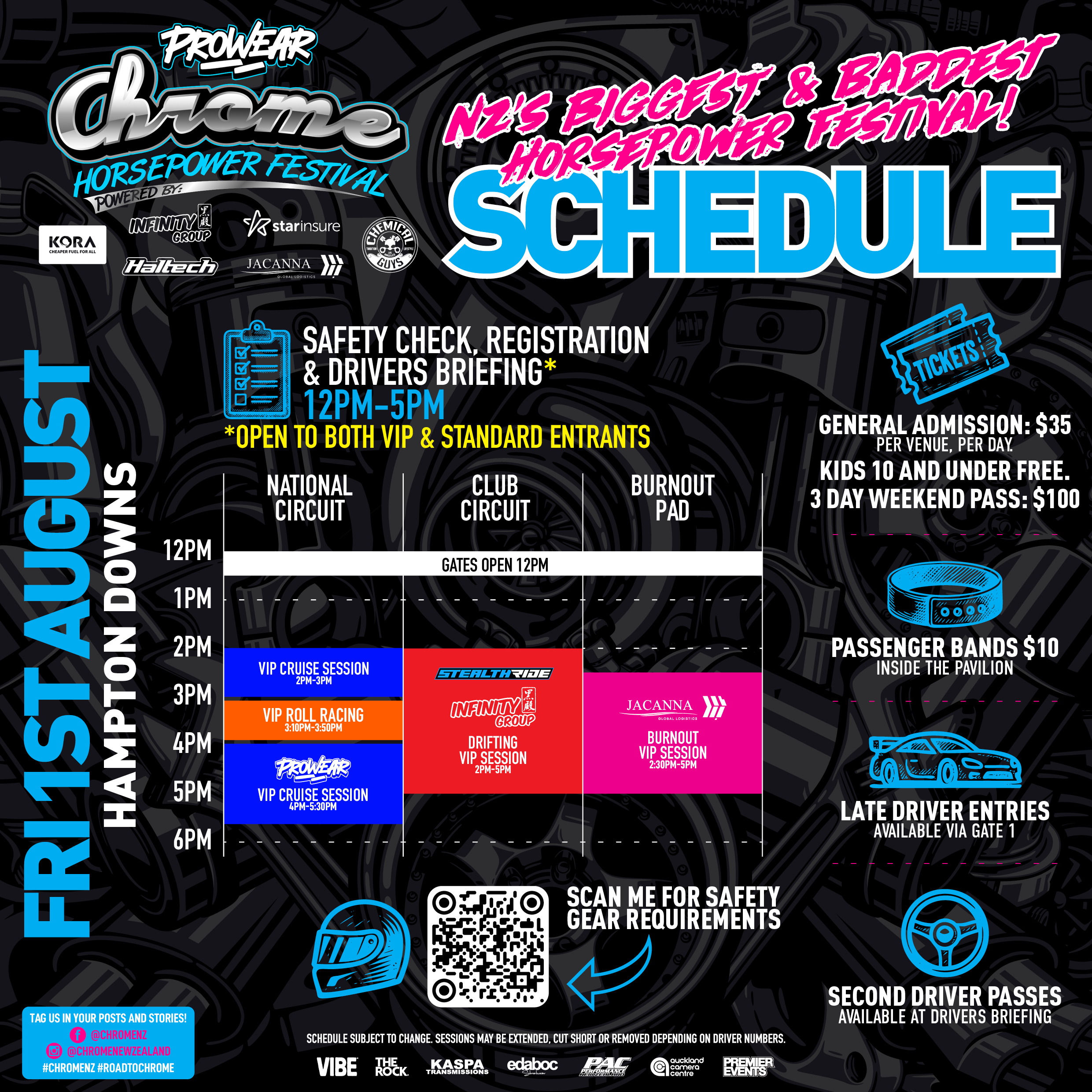 Chrome Horsepower Festival Schedule Released!
